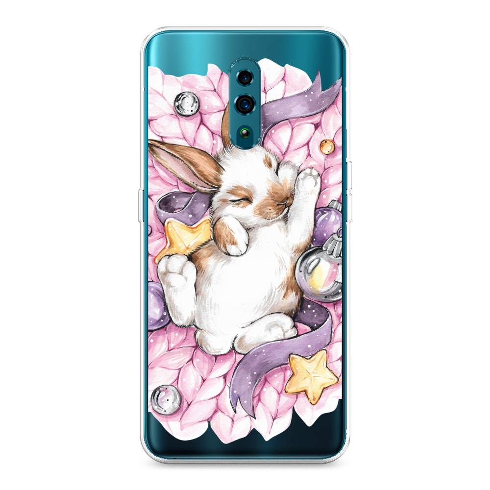 

Чехол для Oppo Reno "Кролик спит", Розовый;белый, 250750-5