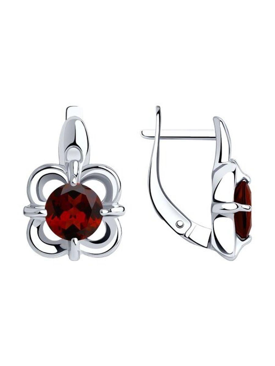 

Серьги из серебра TEO MAORI 894-320-00713-2, гранат, 894-320-00713-2