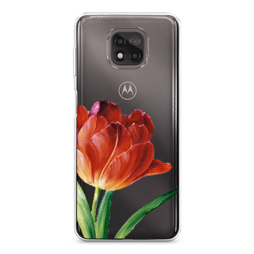 

Чехол Awog на Motorola Moto G Power 2021 "Красный тюльпан", Разноцветный, 242750-8