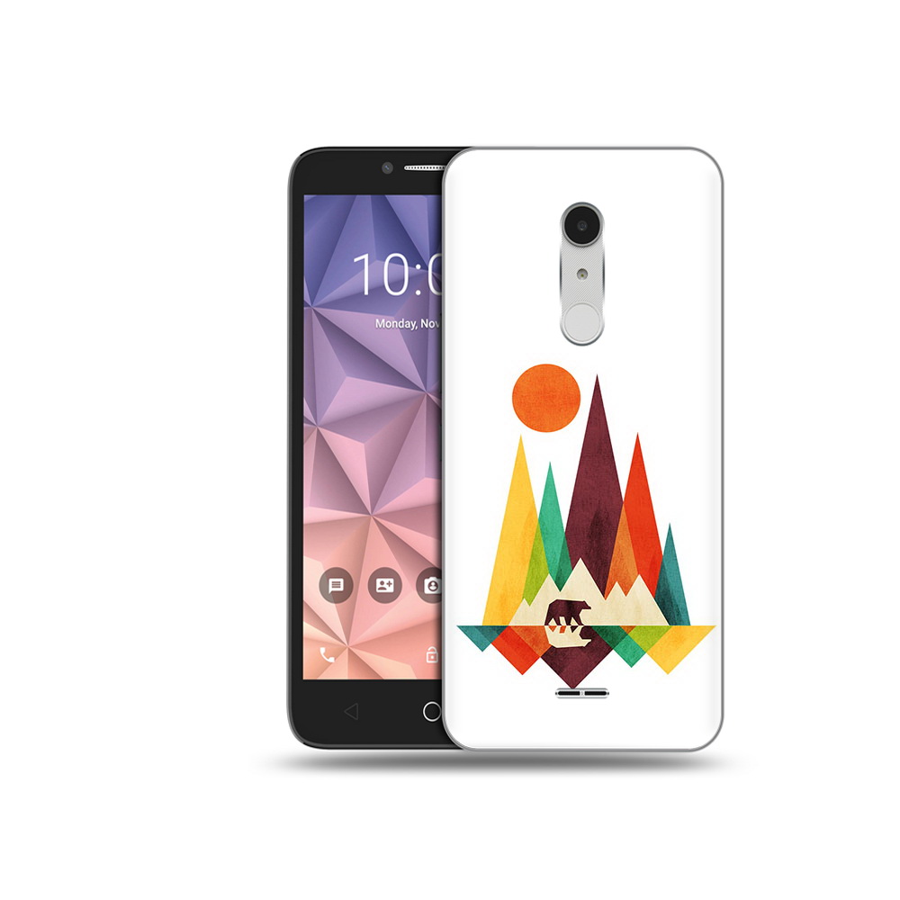

Чехол MyPads Tocco для Alcatel A3 XL нарисованные горы с медведем, Прозрачный, Tocco