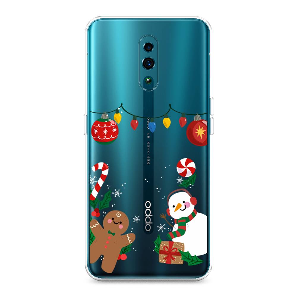 

Чехол для Oppo Reno "Новогоднее настроение", Коричневый;красный;зеленый, 250750-5