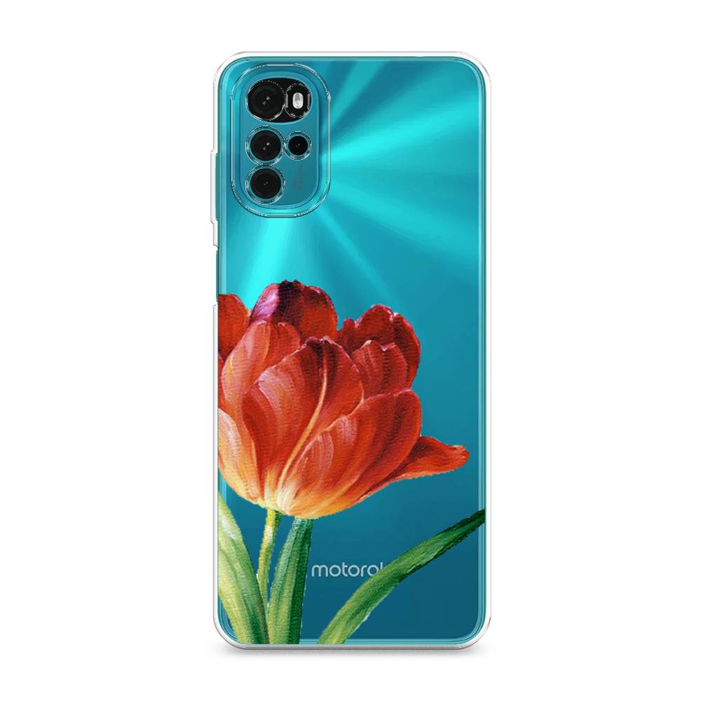 

Чехол Awog на Motorola Moto G22 "Красный тюльпан", Разноцветный, 243150-8