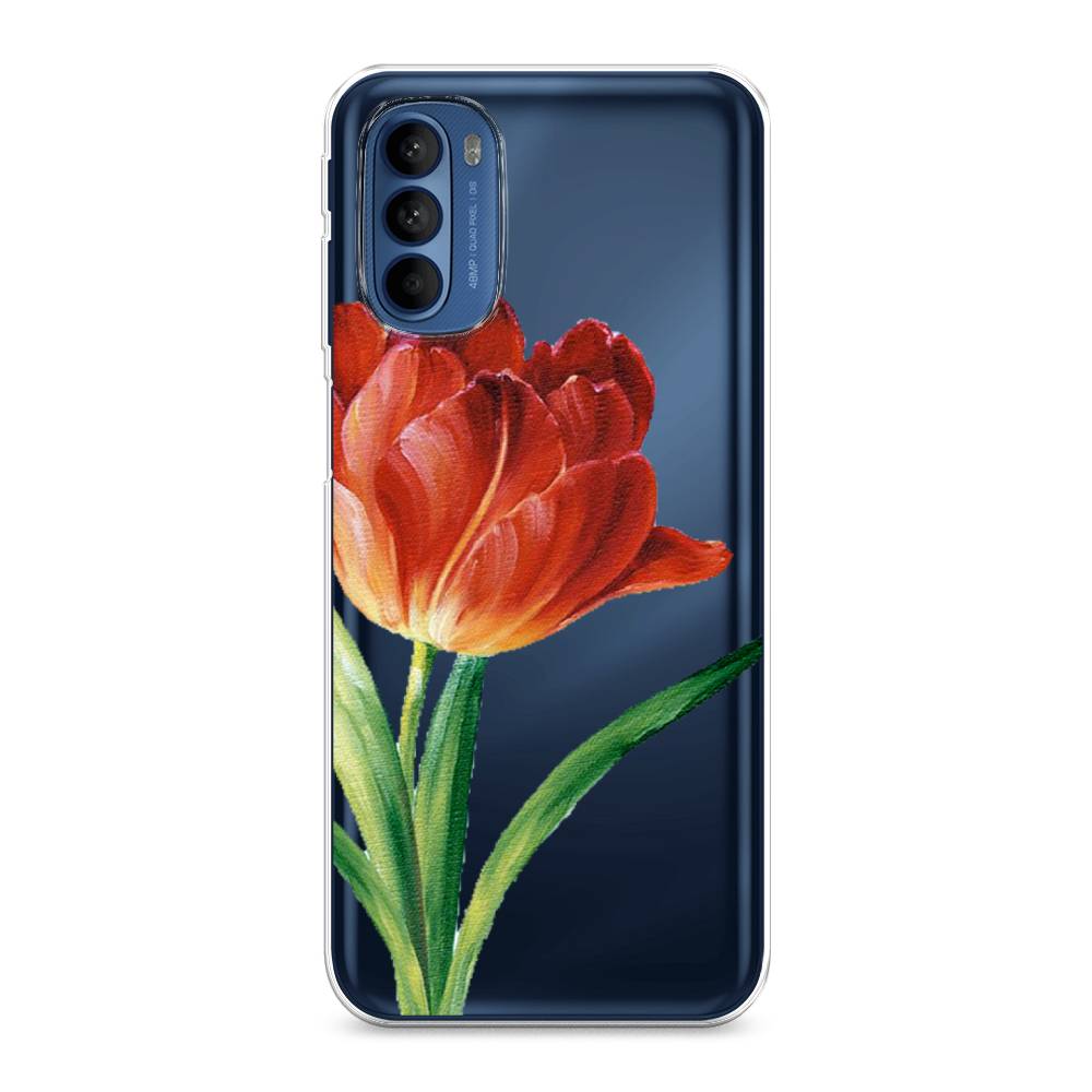 

Чехол Awog на Motorola Moto G31/G41 "Красный тюльпан", Разноцветный, 242550-8
