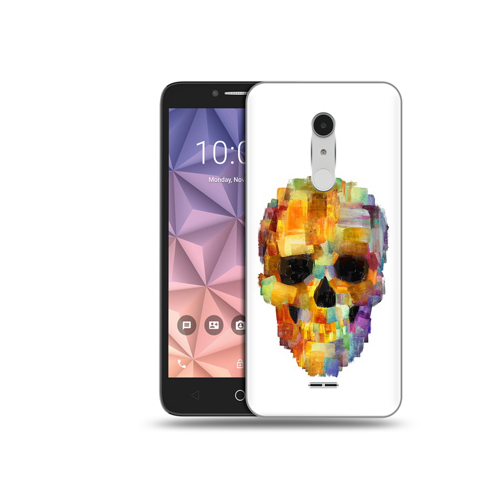 

Чехол MyPads Tocco для Alcatel A3 XL нарисованный череп, Прозрачный, Tocco