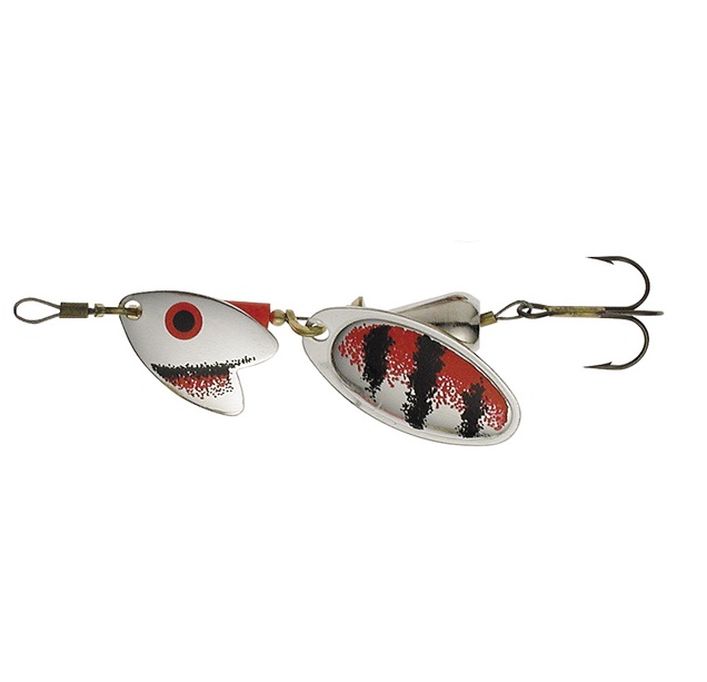 Блесна вращающаяся Mepps TANDEM TROUT, 1, Black/SILVER/Red (блистер)