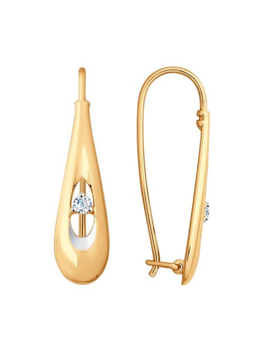 

Серьги из золота TEO MAORI 8028015-4, фианит, 8028015-4
