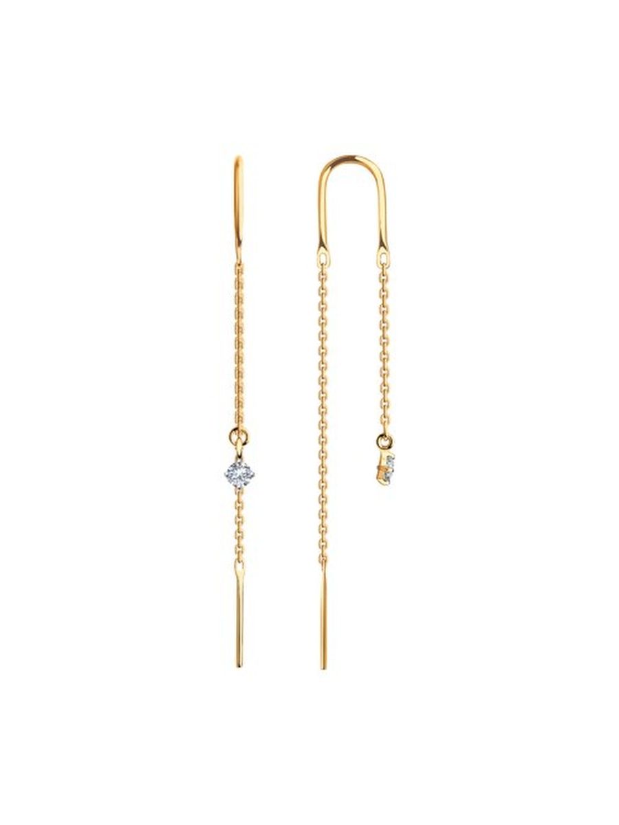 

Серьги из золота TEO MAORI 8028026-4, фианит, 8028026-4