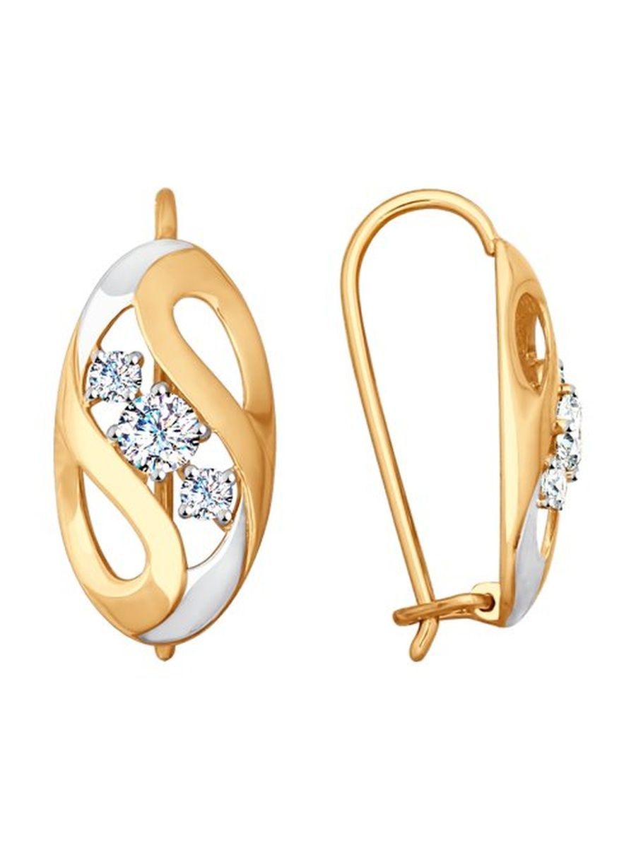 

Серьги из золота TEO MAORI 8028070-4, фианит, 8028070-4