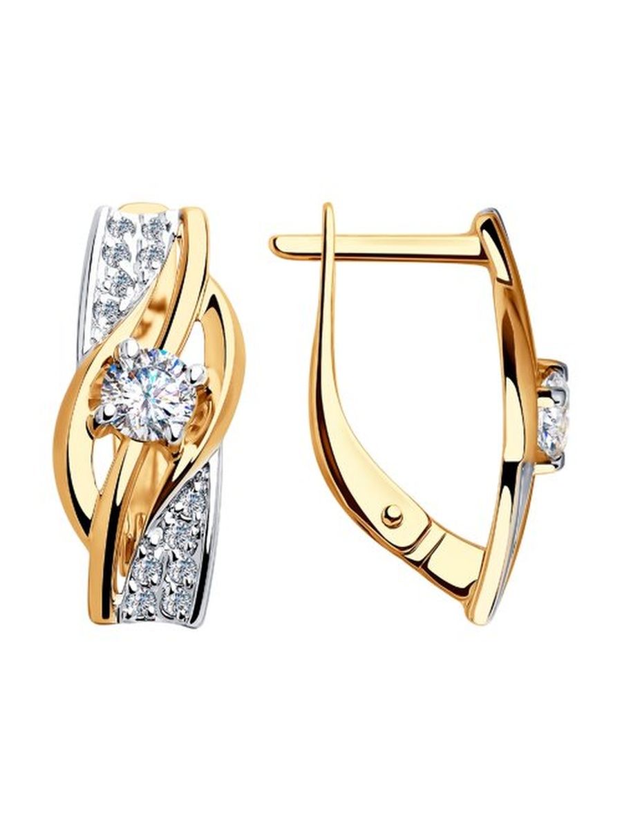 

Серьги из золота TEO MAORI 8028158-4, фианит, 8028158-4