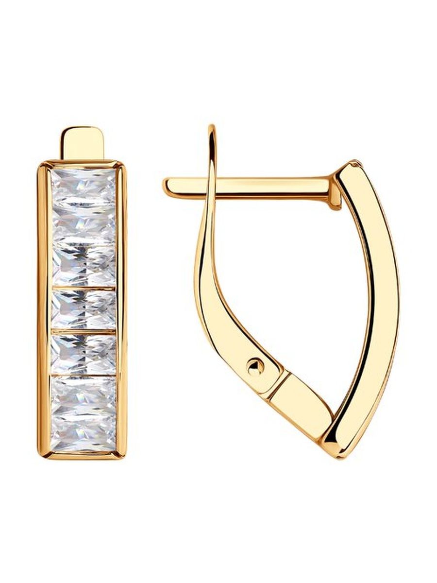 

Серьги из золота TEO MAORI 8029669-4, фианит, 8029669-4