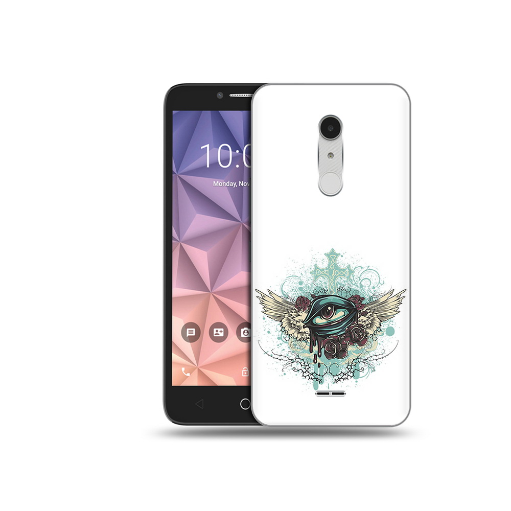

Чехол MyPads Tocco для Alcatel A3 XL плачущий глаз с крыльями, Прозрачный, Tocco