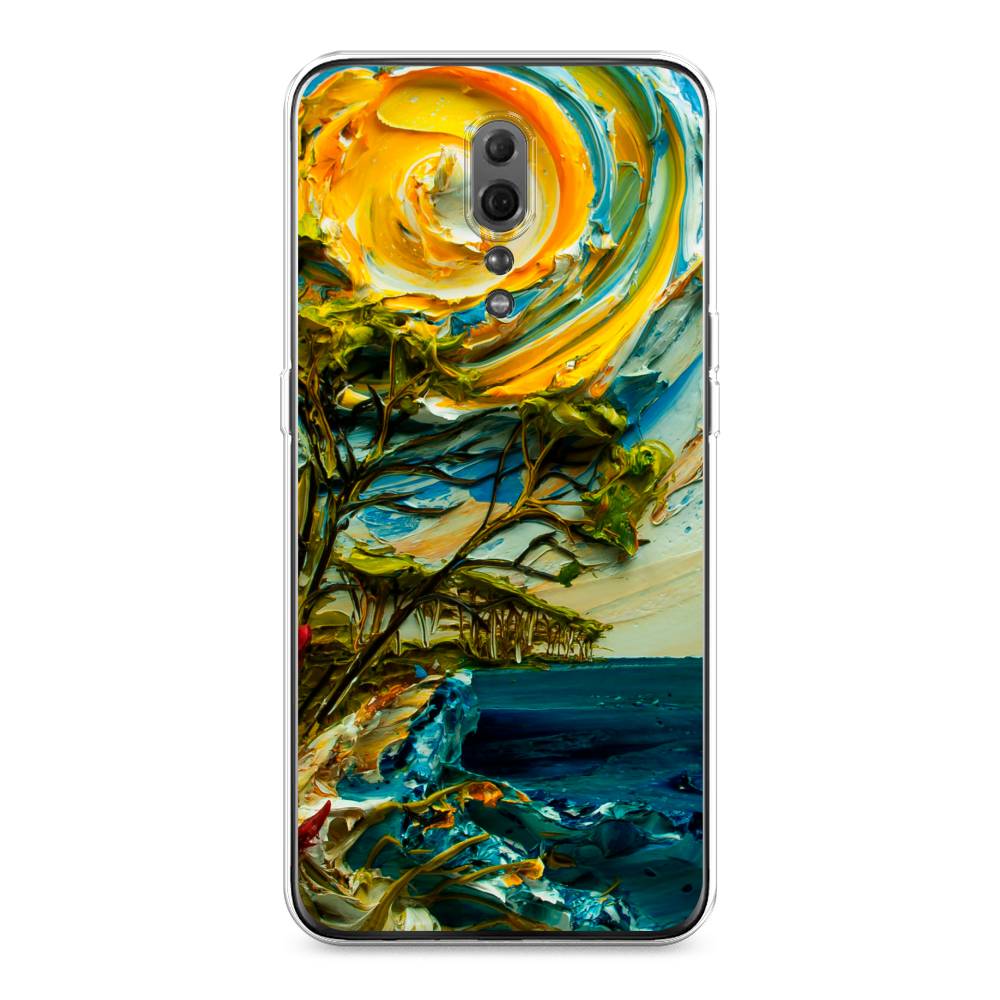 

Чехол для Oppo Reno Z "Солнце живопись", Желтый;синий, 250950-4