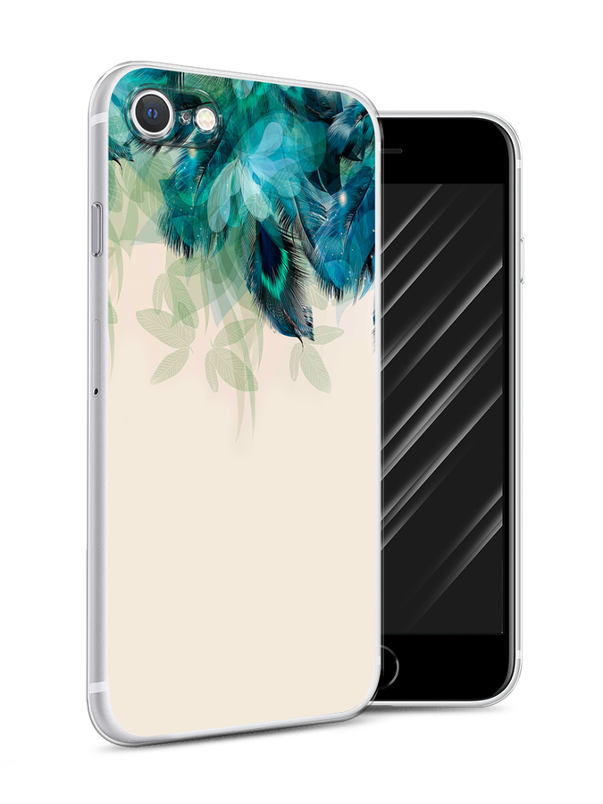 

Чехол Awog на Apple iPhone 7 / Айфон 7 "Перья голубого цвета", Разноцветный, 10650-1