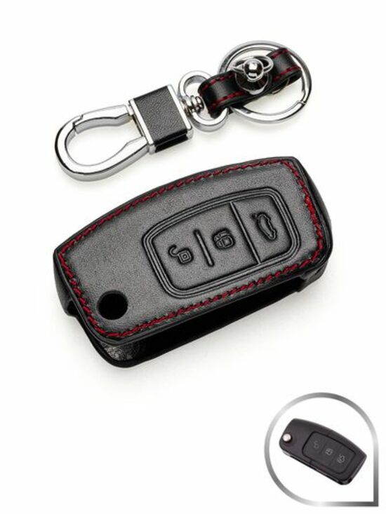 

Чехол SLK для ключа красная нить 747 FORD FOCUS Разм. 40х75 мм, Коричневый