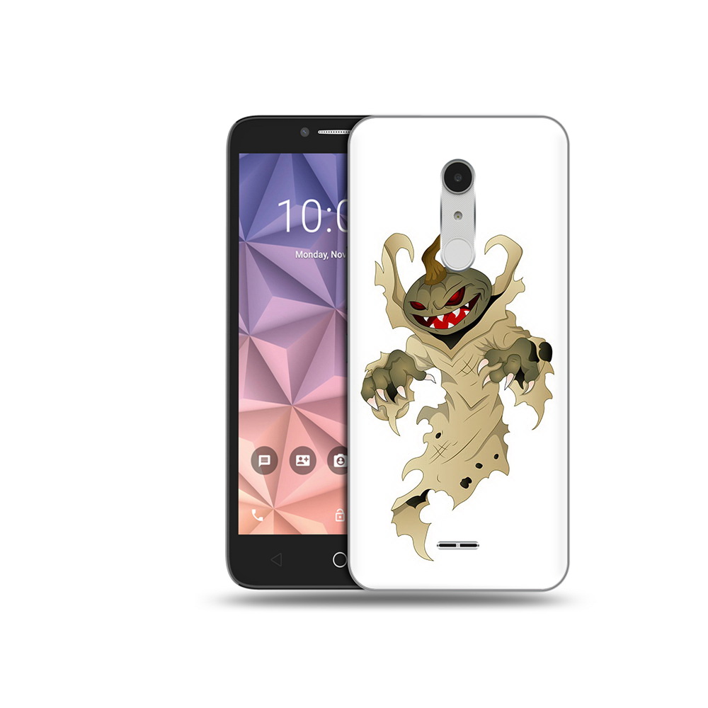 

Чехол MyPads Tocco для Alcatel A3 XL призрак хэллоуина, Прозрачный, Tocco