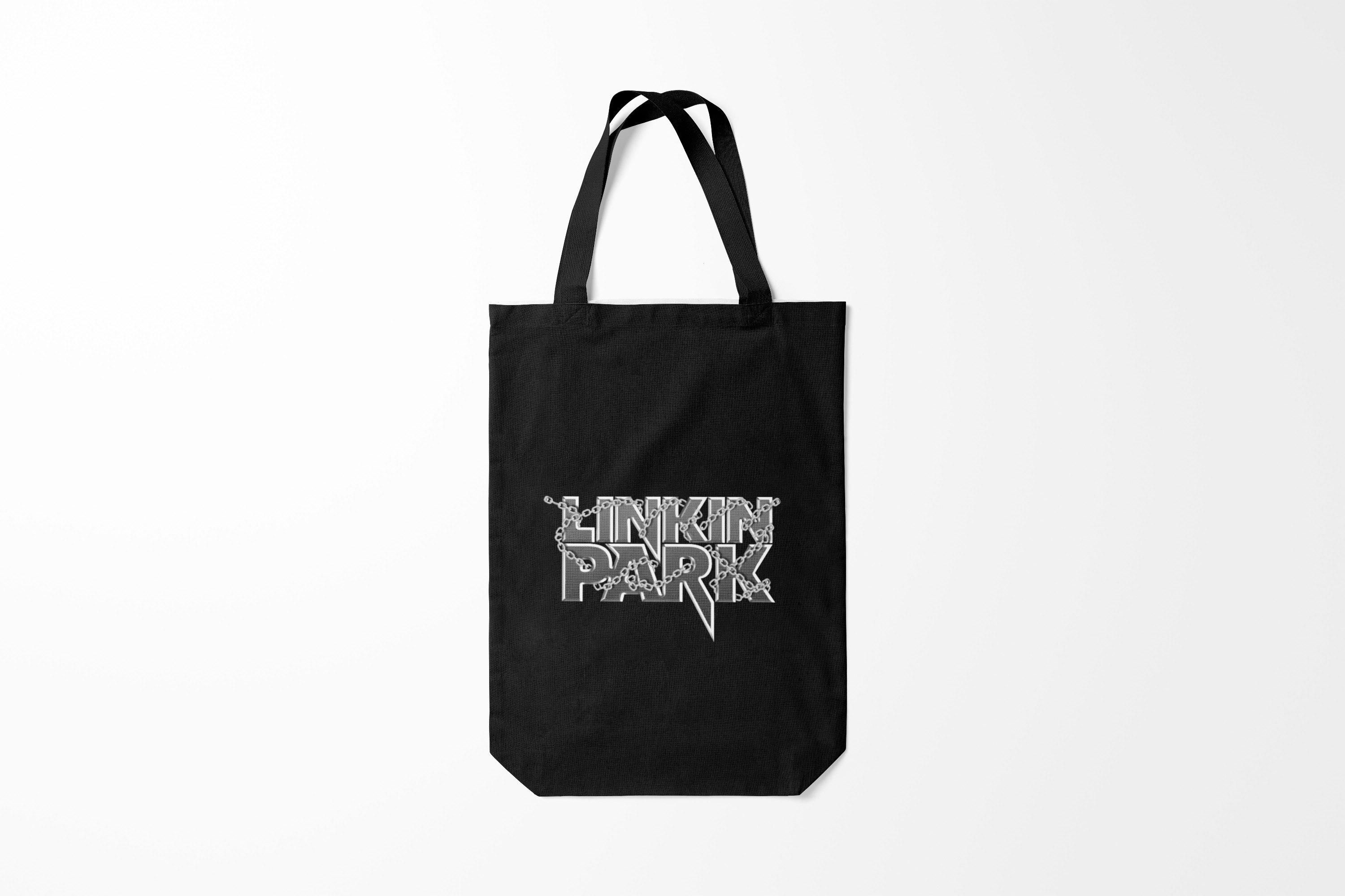 

Сумка шoппер унисекс Burnettie Linkin Park Линкин парк в цепях, черный, Linkin Park Линкин парк в цепях
