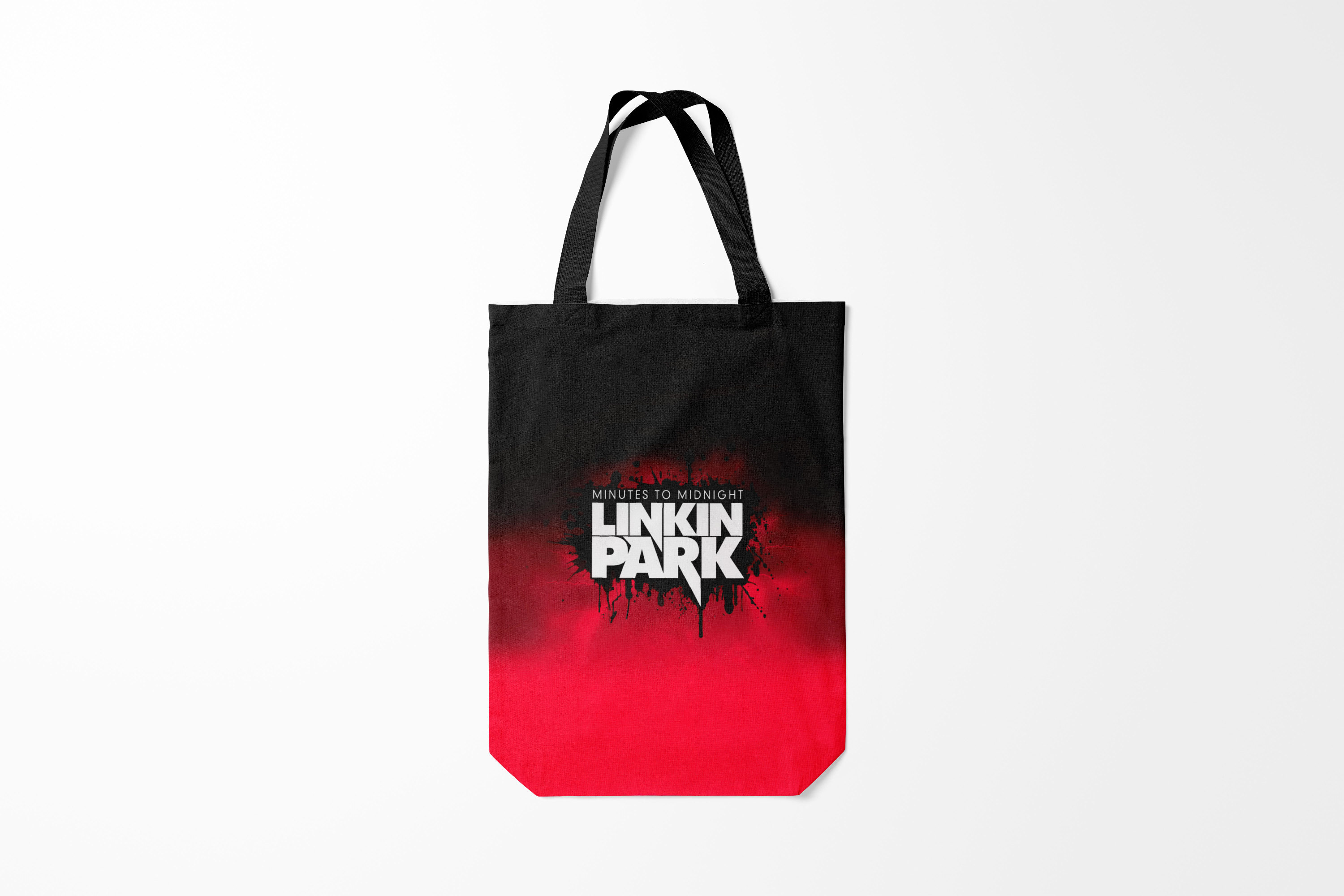 

Сумка шoппер унисекс Burnettie Linkin Park Minutes to Midnight LP, красный; черный, Linkin Park Minutes to Midnight LP