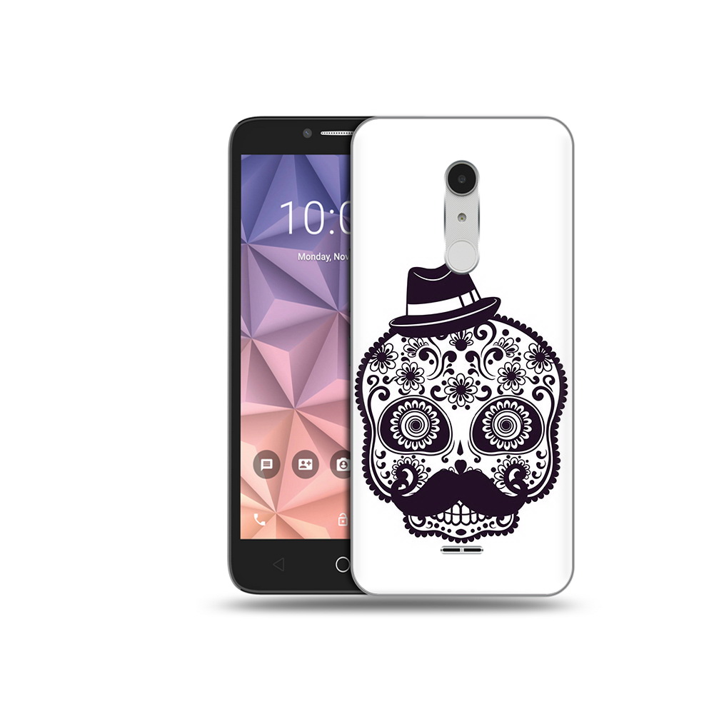 

Чехол MyPads Tocco для Alcatel A3 XL разрисованный скелет, Прозрачный, Tocco