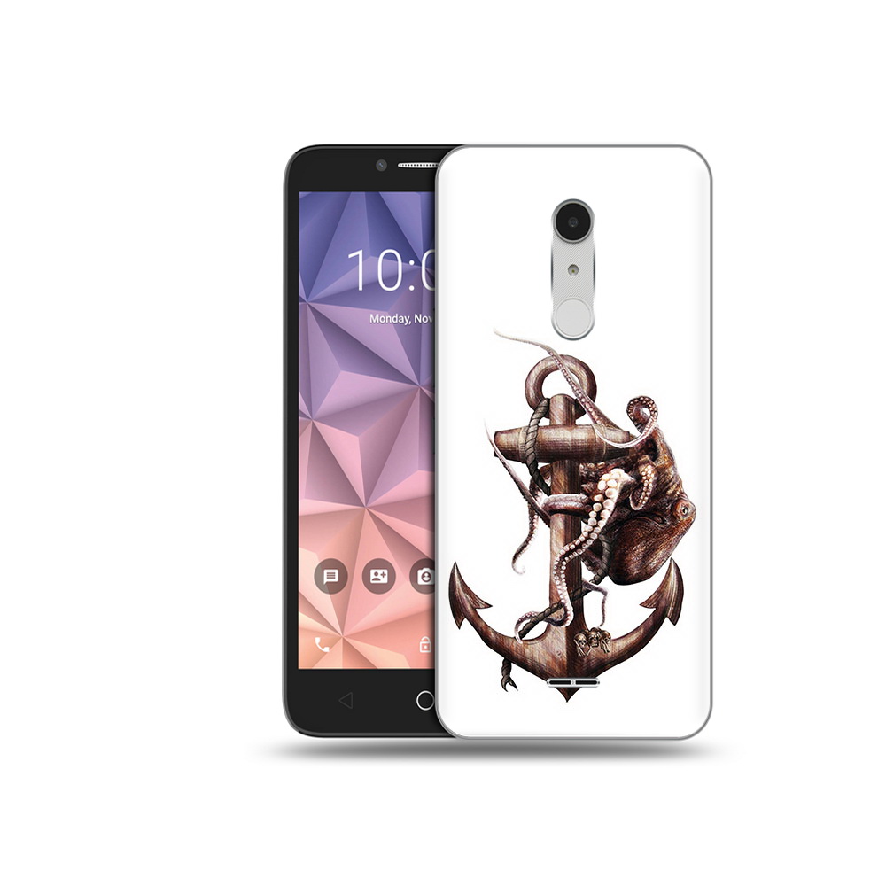 

Чехол MyPads Tocco для Alcatel A3 XL ржавый якорь, Прозрачный, Tocco