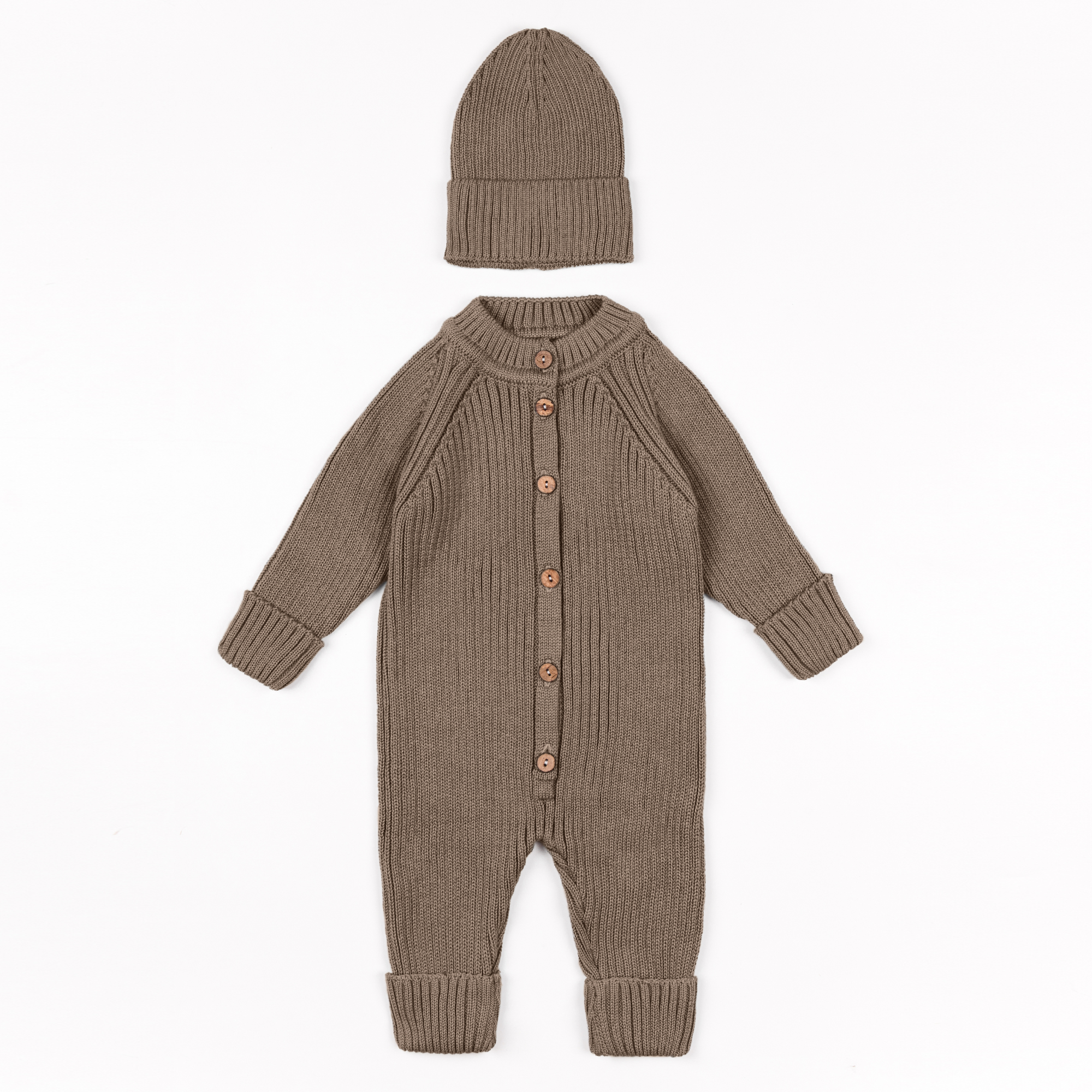 Комбинезон детский Amarobaby AB-OD22-PLT5, коричневый, 74