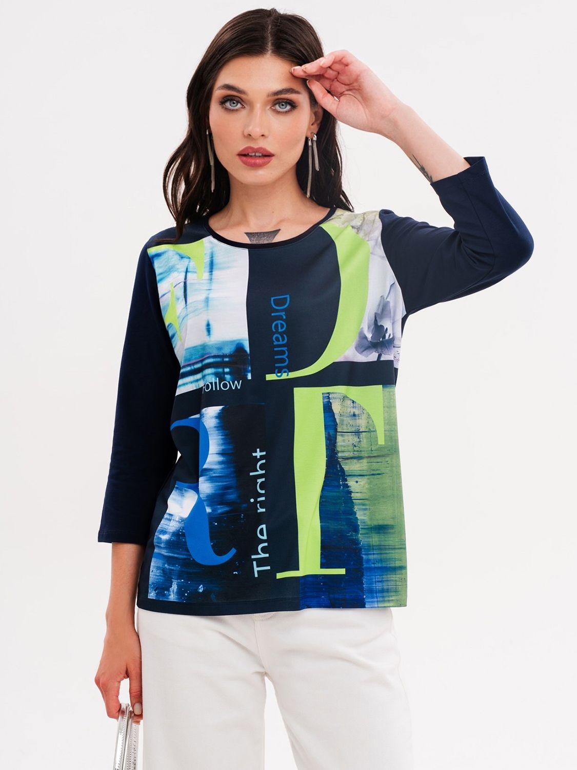 

Лонгслив женский SAHAR Art lab O62.2 синий 58 RU, O62.2