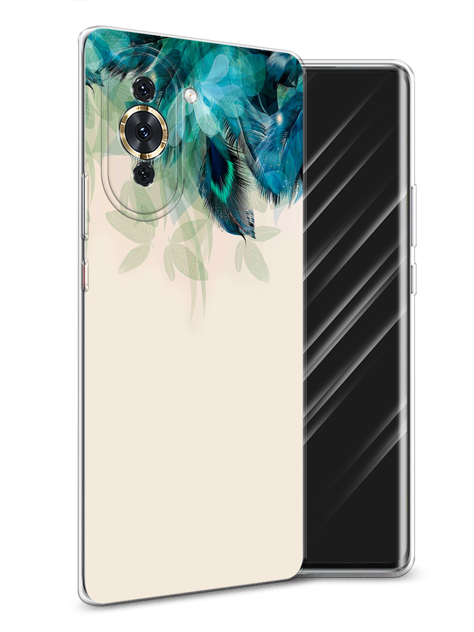

Чехол Awog на Huawei Nova 10 "Перья голубого цвета", Разноцветный, 6108950-2