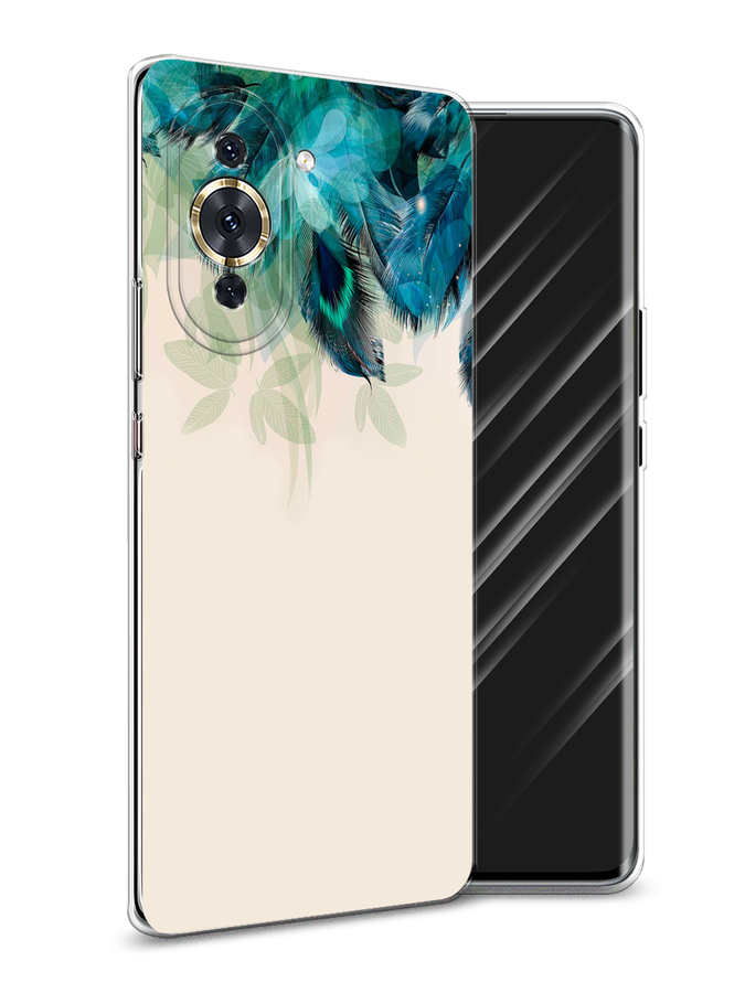 

Чехол Awog на Huawei Nova 10 Pro "Перья голубого цвета", Разноцветный, 6109050-2
