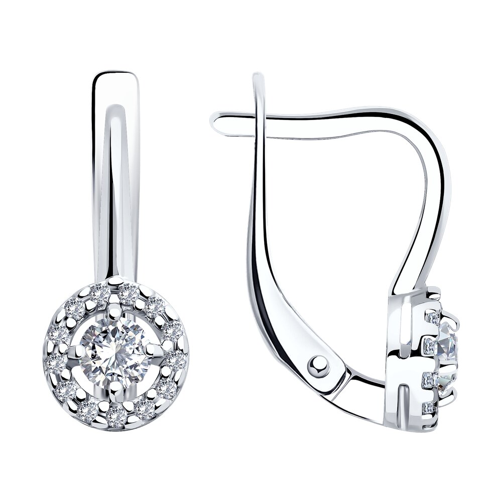 

Серьги из серебра ЯХОНТ Золотой 2721749, фианит, 2721749
