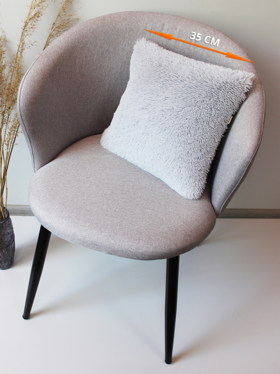

Подушка декоративная МАТЕХ PLUSH LINE 35*35*15. Цвет серый арт. 28-987, PLUSH