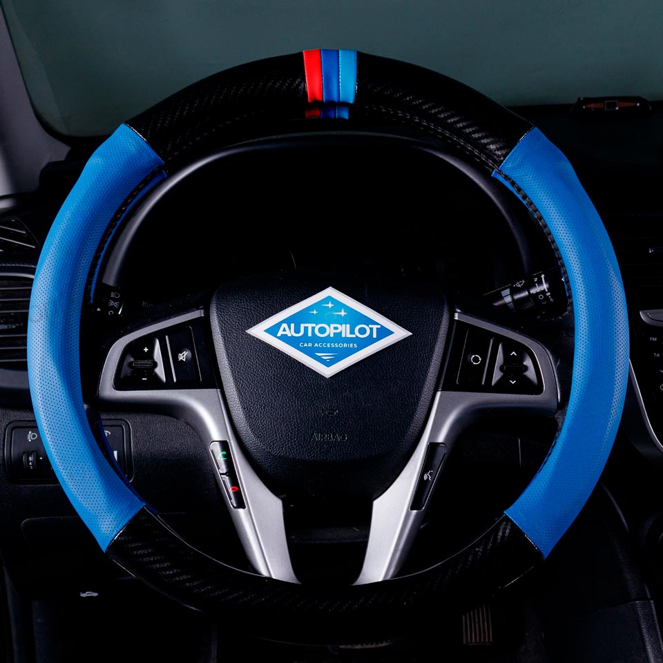 

Оплетка на руль Автопилот Toyota-2974-BLW-066001012 Тойота Рав4 (2003-2006), Черный;синий