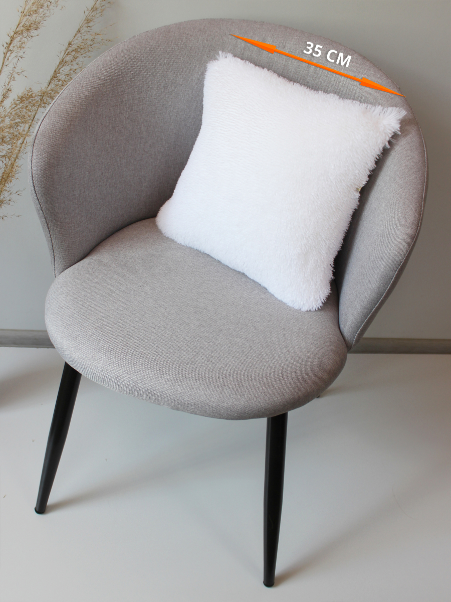 

Подушка декоративная МАТЕХ PLUSH LINE 35*35*15. Цвет белый арт. 29-038, PLUSH