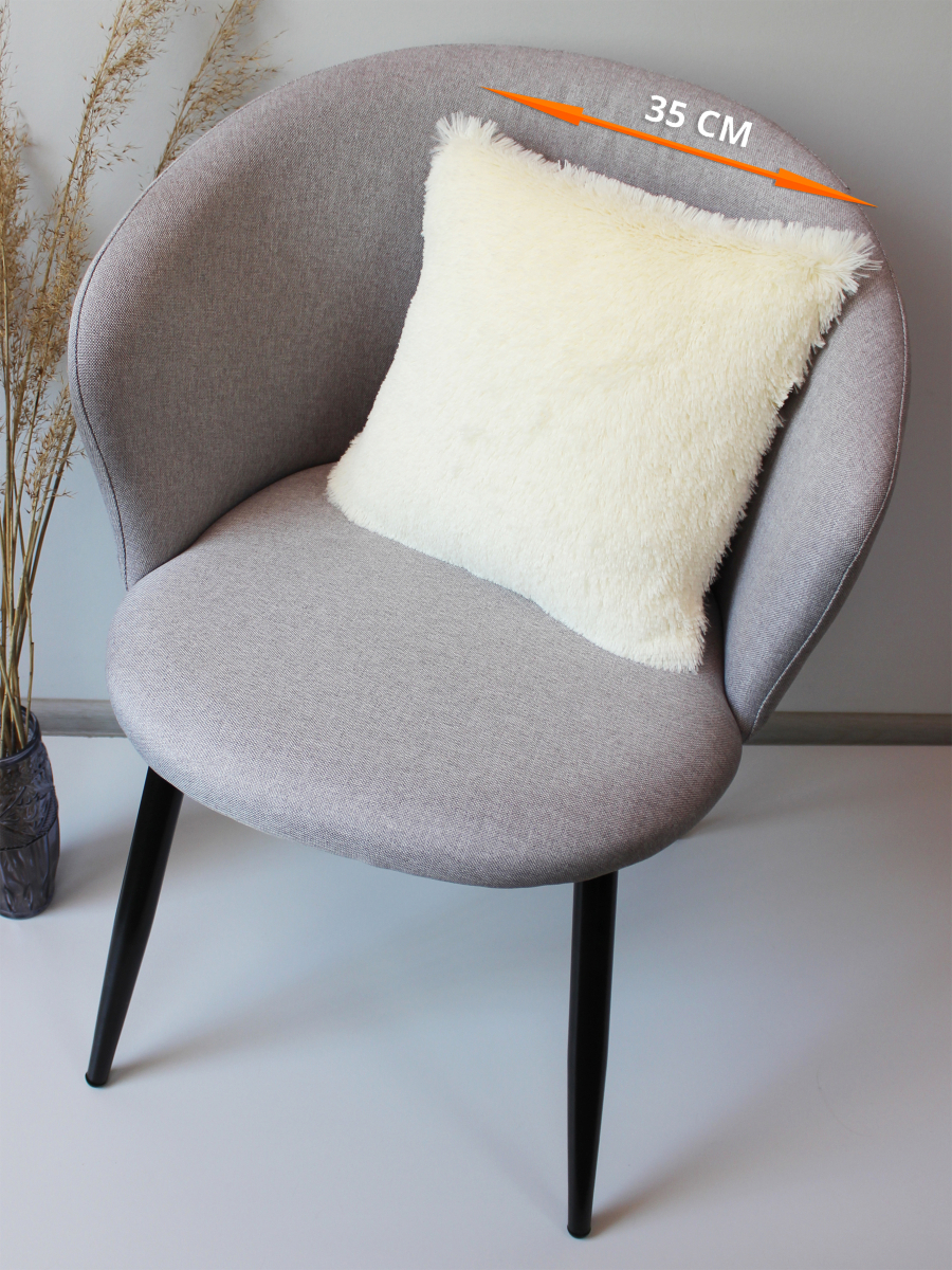 

Подушка декоративная МАТЕХ PLUSH LINE 35*35*15. Цвет молочный арт. 29-045, PLUSH