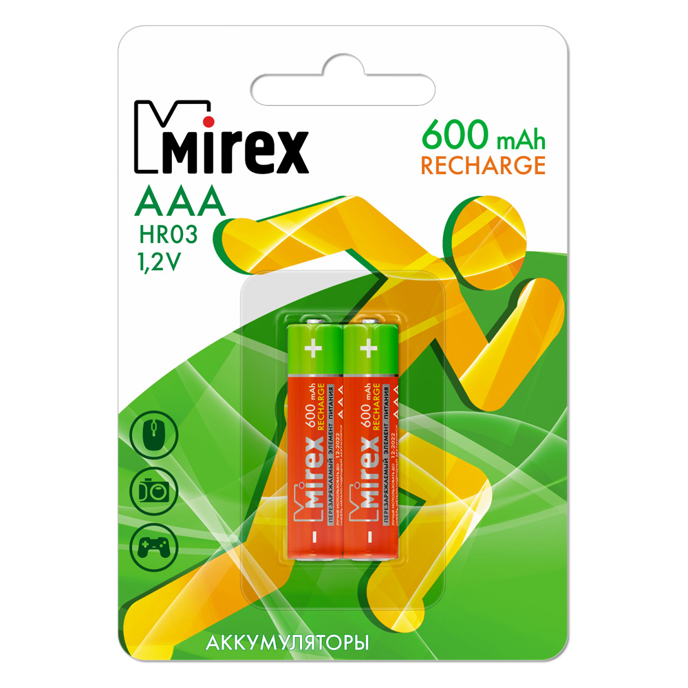 

Аккумулятор Mirex, Ni-MH HR03 / AAA 1000mAh 1,2V 2 шт ecopack 23702-HR03-10-E2