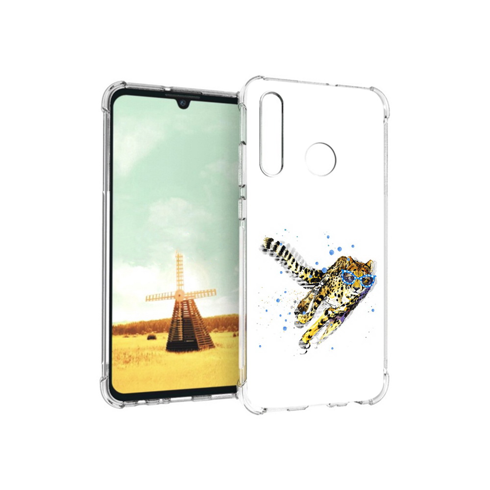 Чехол MyPads Tocco для Huawei P Smart+ гепард в очках