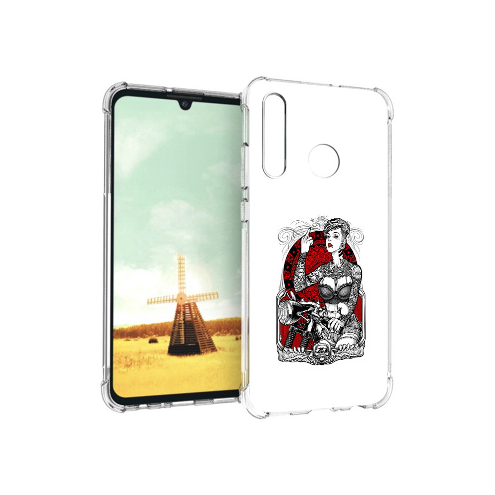 

Чехол MyPads Tocco для Huawei P Smart+ девушка на мотоцикле, Прозрачный, Tocco
