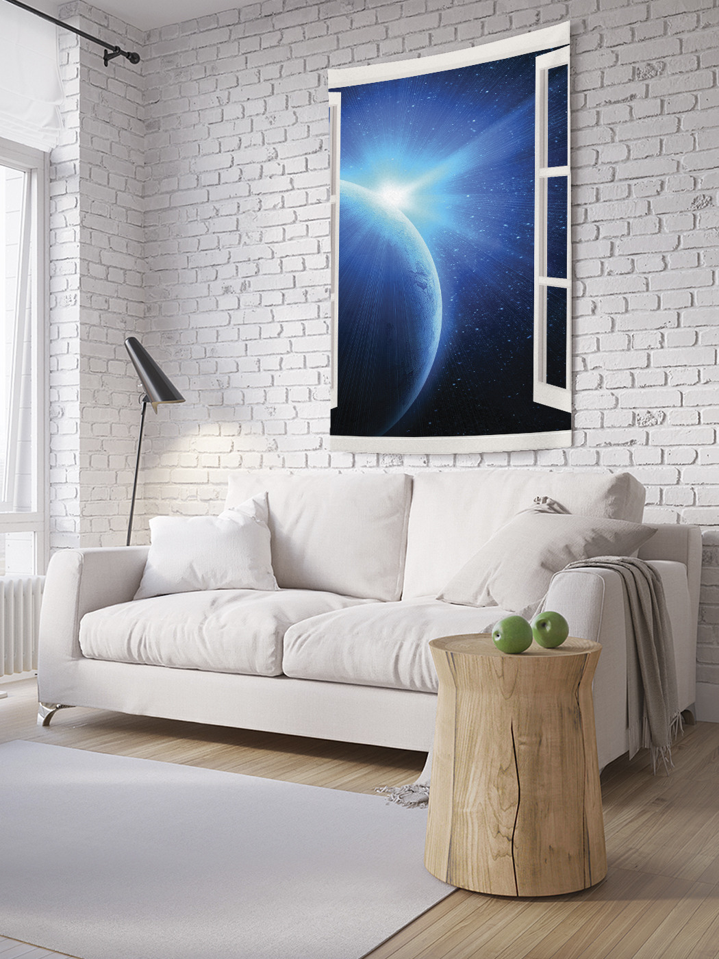 

Вертикальное фотопанно на стену JoyArty Окно в космос 150x200 см, Окно в космос