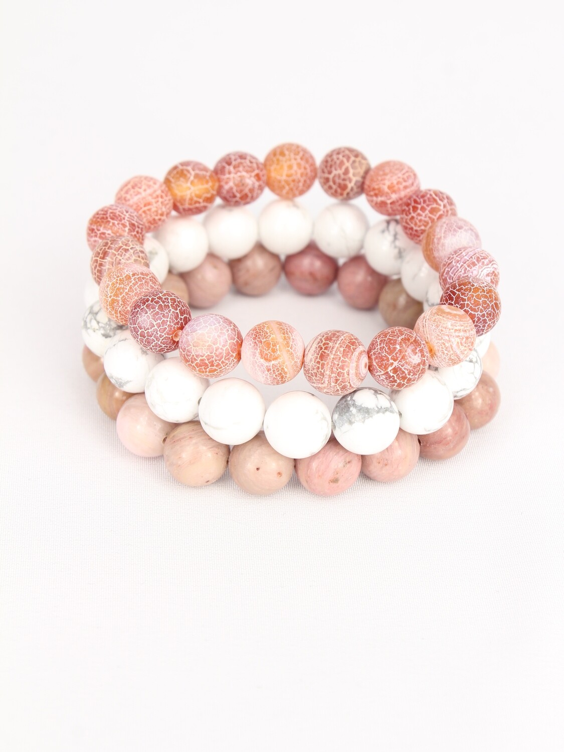 

Браслет из натурального камня с агатом/родонитом р.16-21 Love Alice 1, 01