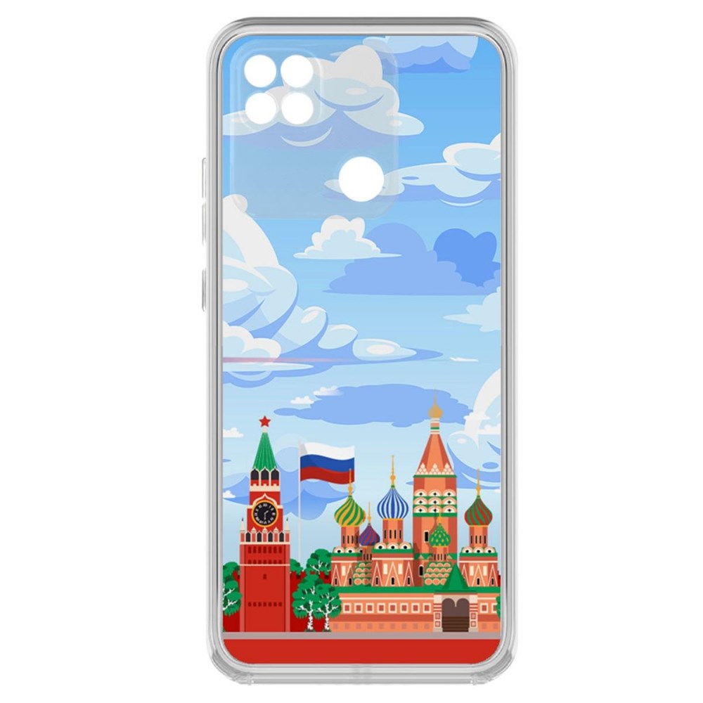 

Чехол-накладка Krutoff Clear Case Красная Площадь для Xiaomi Redmi 10A, Прозрачный