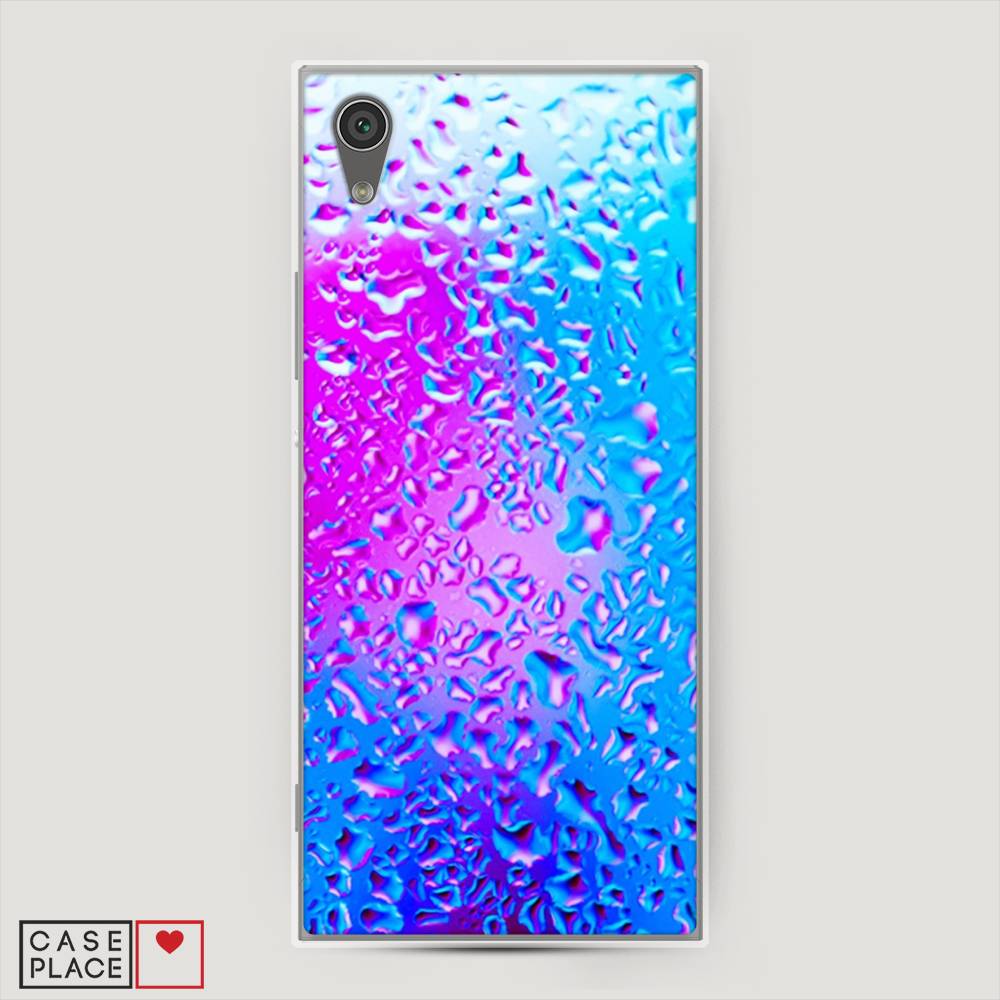 

Чехол на Sony Xperia L1 "Капли на стекле", Голубой;розовый, 52550-3