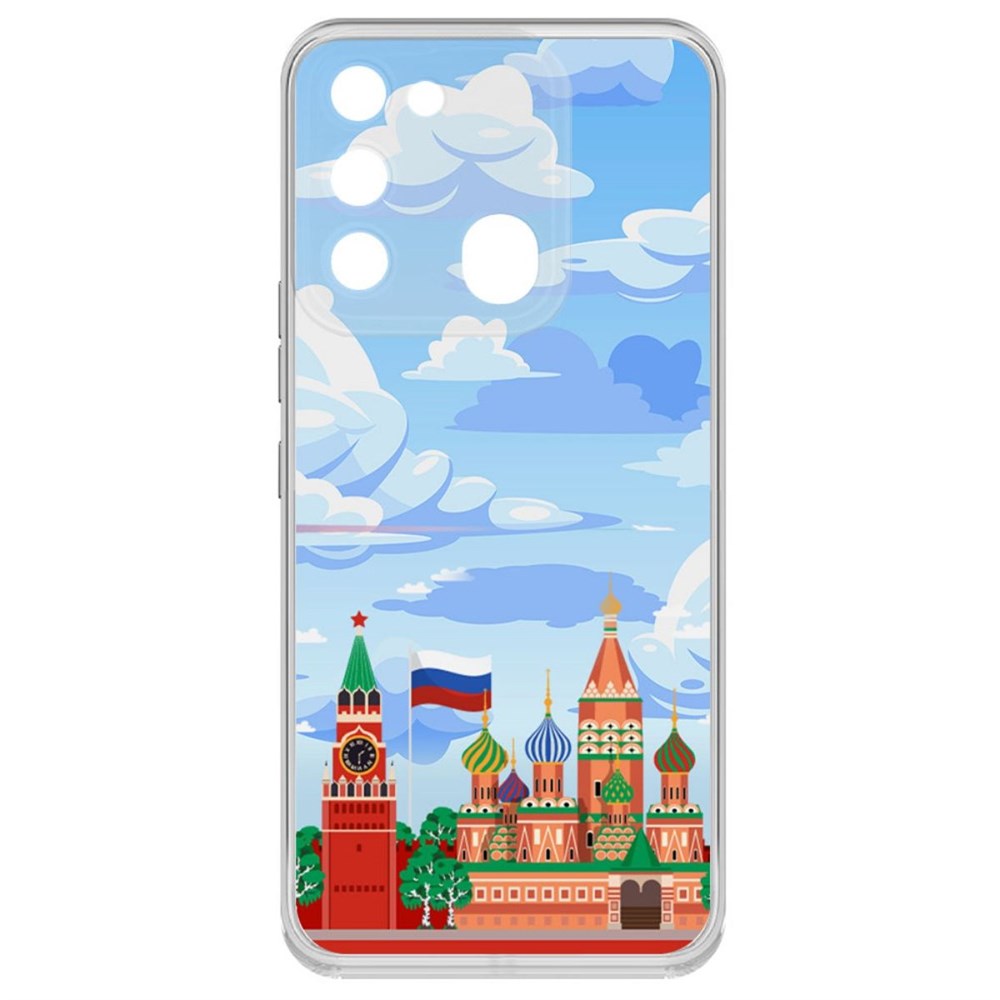 

Чехол-накладка Krutoff Clear Case Красная Площадь для Tecno Spark 8C