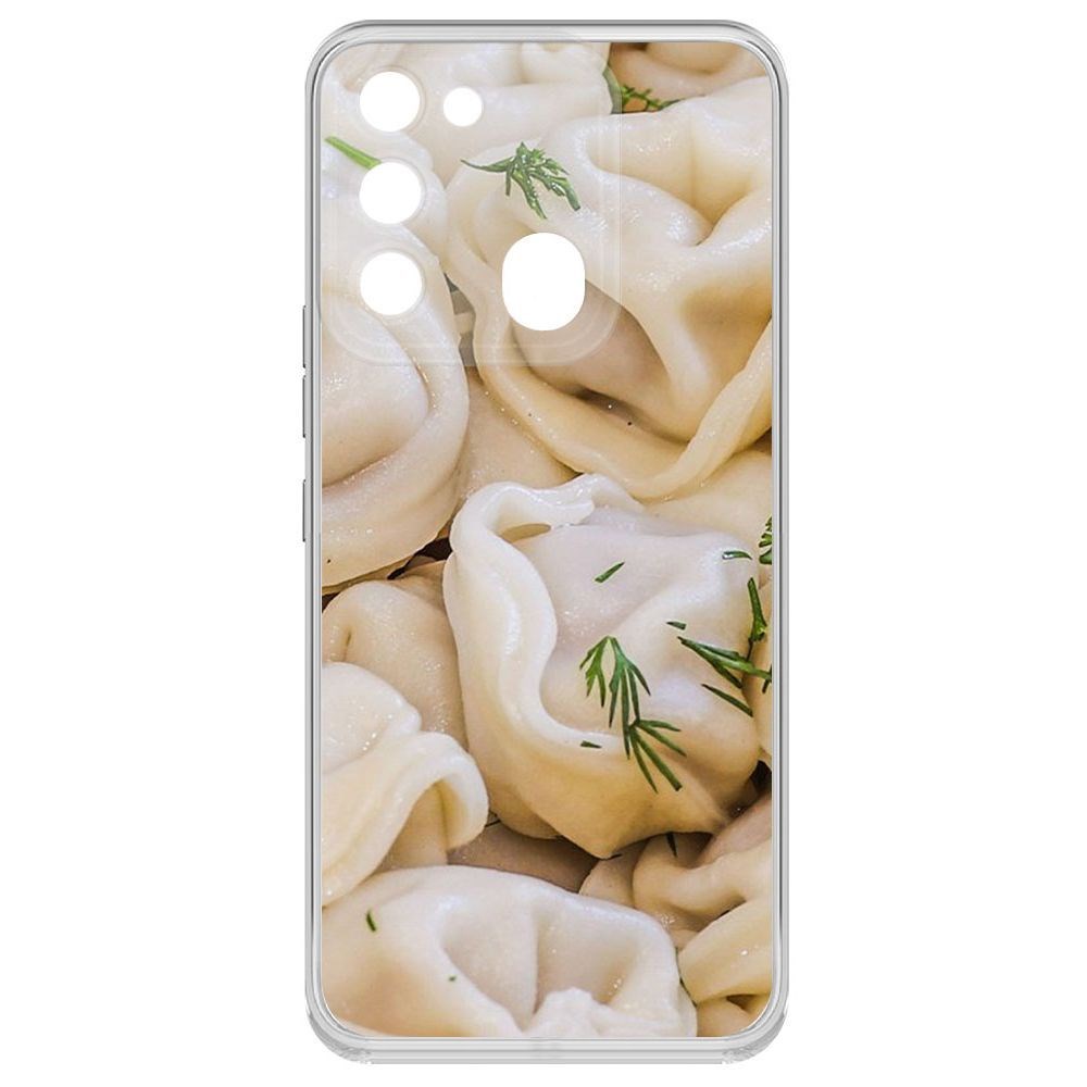 

Чехол-накладка Krutoff Clear Case Пельмешки для Tecno Spark 8C, Прозрачный