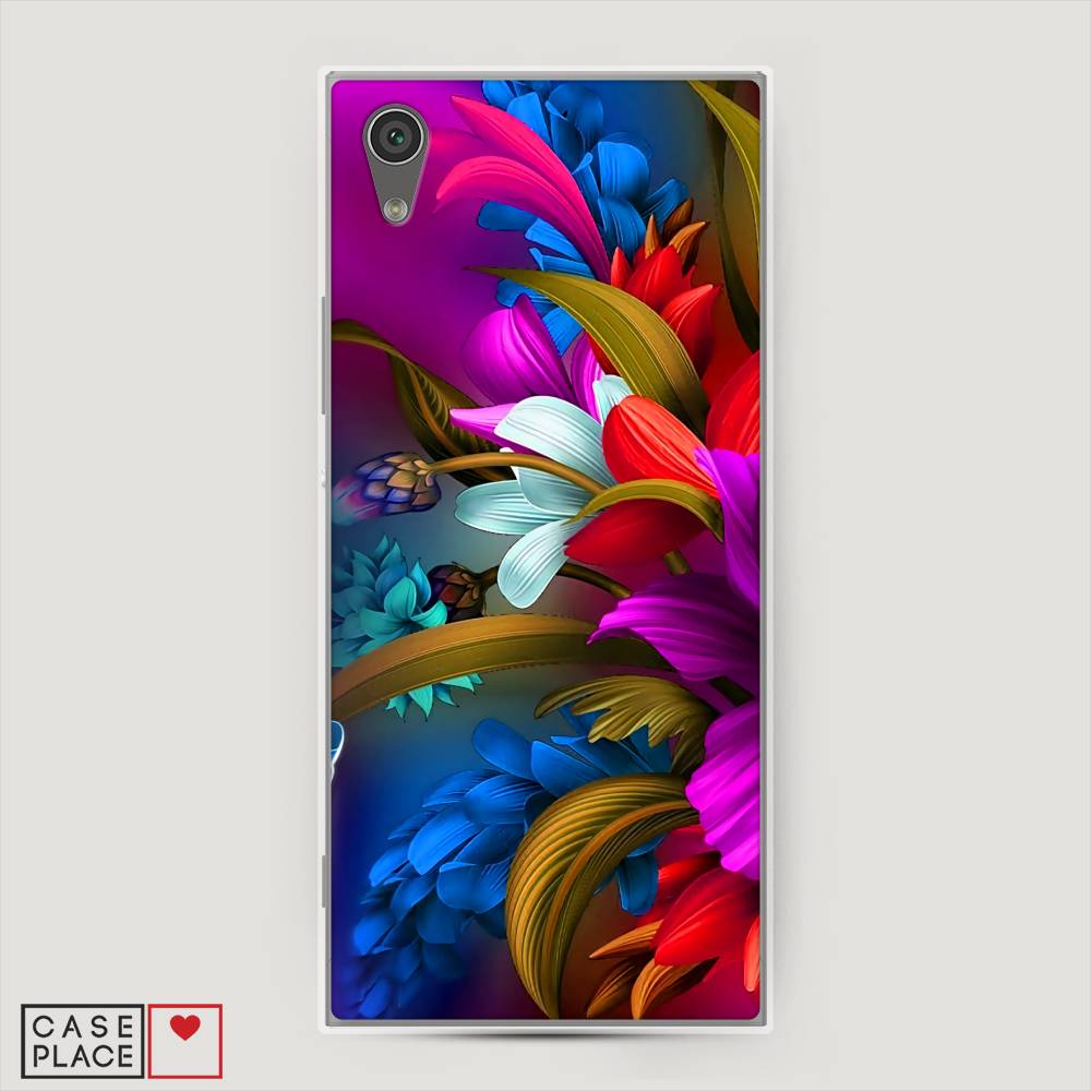 

Чехол на Sony Xperia L1 "Фантастические цветы", Фиолетовый;красный;синий, 52550-2