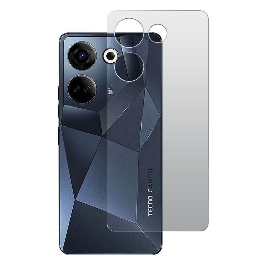 

Стекло защитное гибридное Матовое Krutoff для Tecno Camon 20 задняя сторона