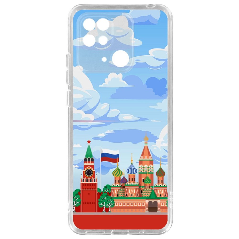 

Чехол-накладка Krutoff Clear Case Красная Площадь для Xiaomi Redmi 10C, Прозрачный