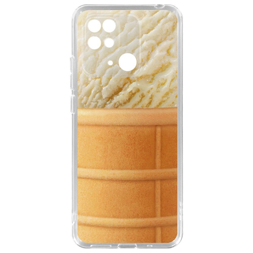 

Чехол-накладка Krutoff Clear Case Пломбир для Xiaomi Redmi 10C, Прозрачный