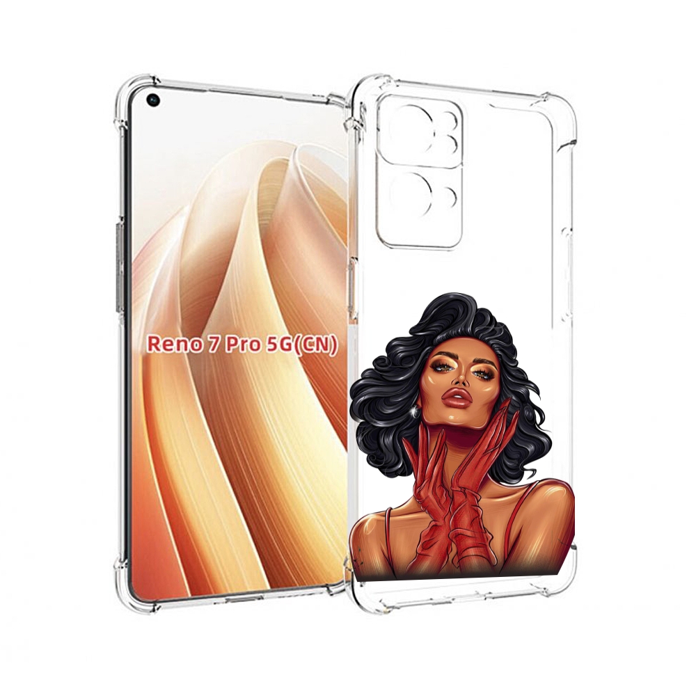 

Чехол MyPads мулатка-в-перчатках женский для OPPO Reno7 Pro 5G, Прозрачный, Tocco