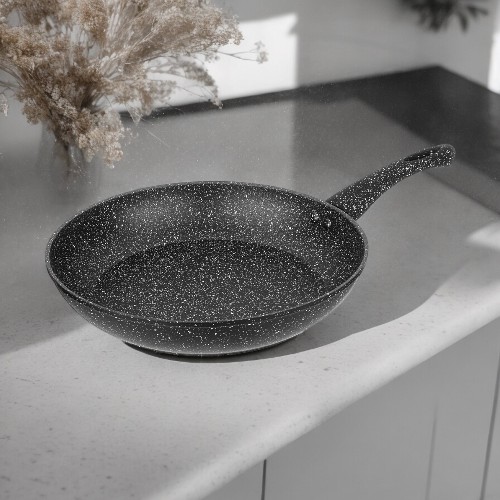 

Сковорода Agness с антипригарным покрытием, алюминиевая, 24 см, Черный