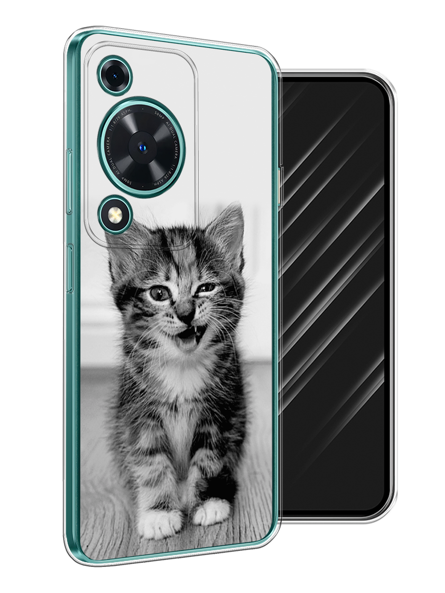 

Чехол Awog на Huawei Nova Y72 "Подмигивающий котенок", Черный;серый, 6123650-1