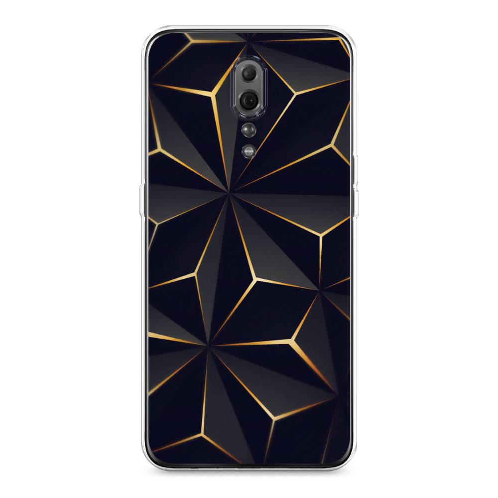 

Чехол для Oppo Reno Z "Черные полигоны", Золотистый;черный, 250950-3