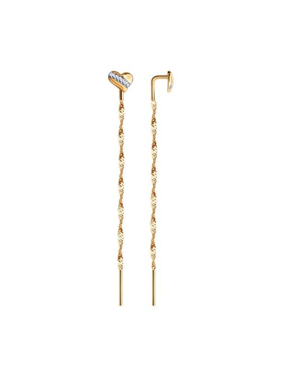 

Серьги из золота TEO MAORI 825971, фианит, 825971